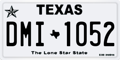 TX license plate DMI1052