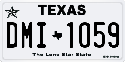 TX license plate DMI1059