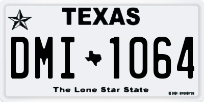 TX license plate DMI1064