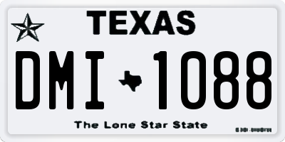 TX license plate DMI1088