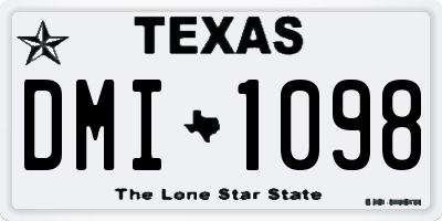 TX license plate DMI1098