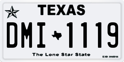 TX license plate DMI1119
