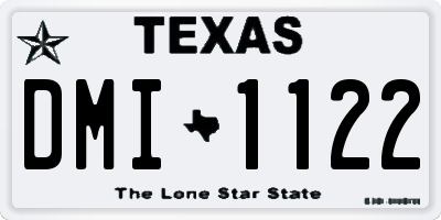 TX license plate DMI1122