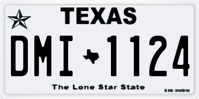TX license plate DMI1124