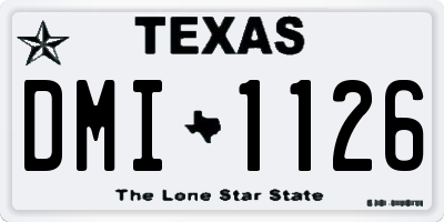 TX license plate DMI1126