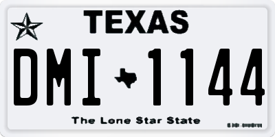 TX license plate DMI1144