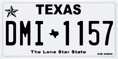 TX license plate DMI1157