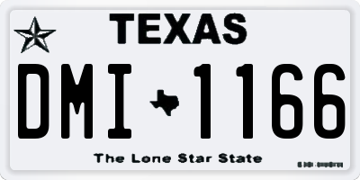 TX license plate DMI1166