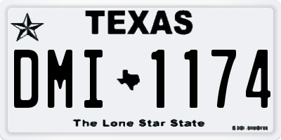 TX license plate DMI1174