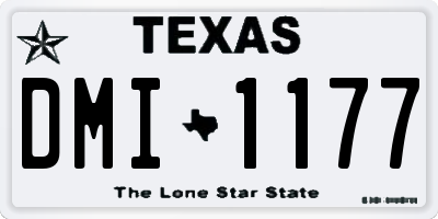 TX license plate DMI1177