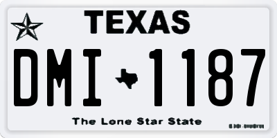 TX license plate DMI1187