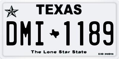 TX license plate DMI1189