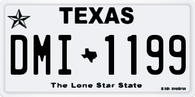 TX license plate DMI1199