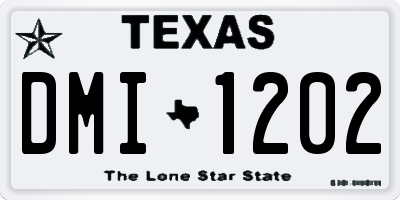 TX license plate DMI1202