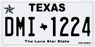TX license plate DMI1224