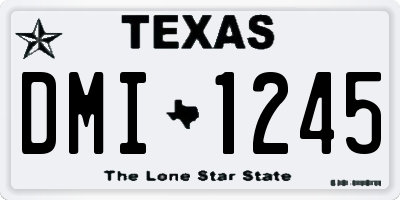 TX license plate DMI1245