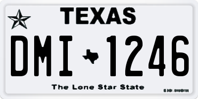 TX license plate DMI1246