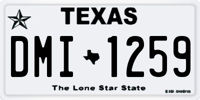TX license plate DMI1259