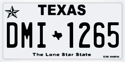 TX license plate DMI1265