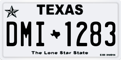 TX license plate DMI1283