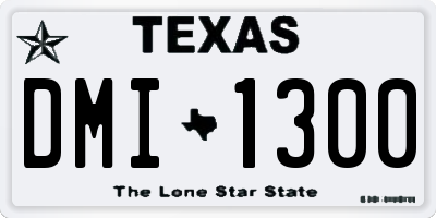 TX license plate DMI1300