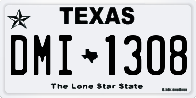 TX license plate DMI1308