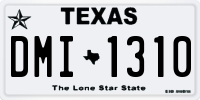 TX license plate DMI1310