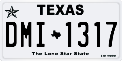 TX license plate DMI1317