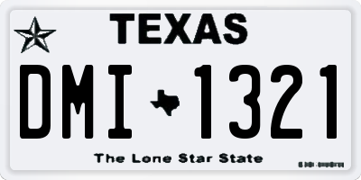 TX license plate DMI1321