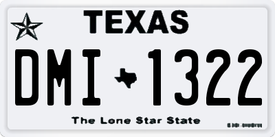 TX license plate DMI1322