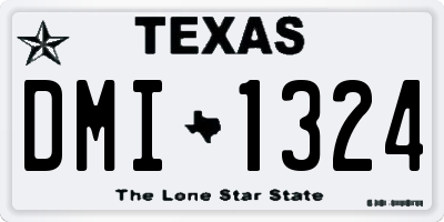 TX license plate DMI1324