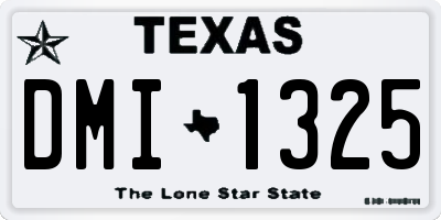 TX license plate DMI1325