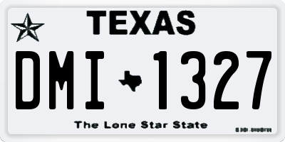 TX license plate DMI1327
