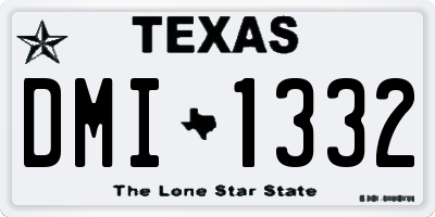 TX license plate DMI1332