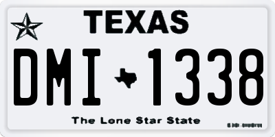 TX license plate DMI1338