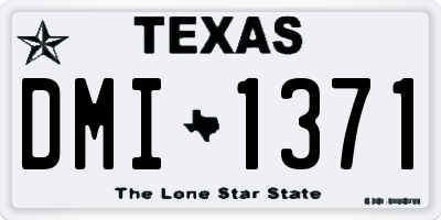 TX license plate DMI1371