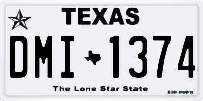 TX license plate DMI1374