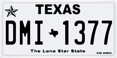 TX license plate DMI1377