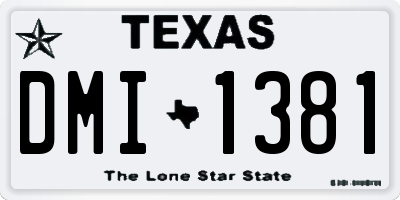 TX license plate DMI1381