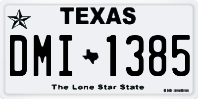 TX license plate DMI1385