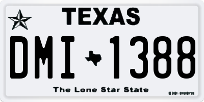 TX license plate DMI1388