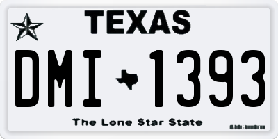TX license plate DMI1393