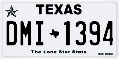 TX license plate DMI1394