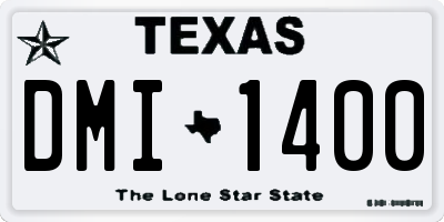 TX license plate DMI1400