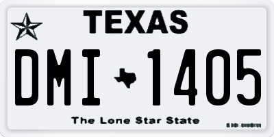 TX license plate DMI1405