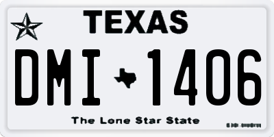 TX license plate DMI1406