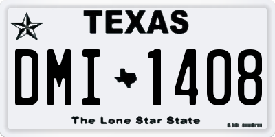 TX license plate DMI1408