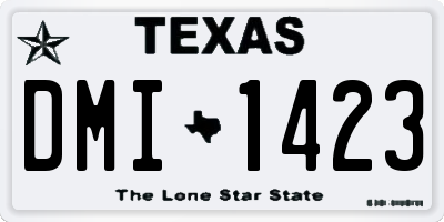 TX license plate DMI1423
