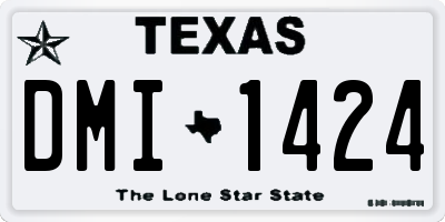 TX license plate DMI1424