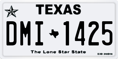 TX license plate DMI1425